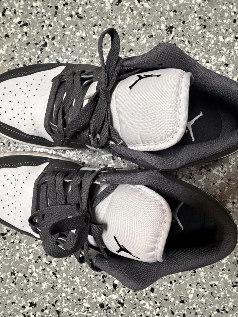 Jordan Low-Top Sneakers in Gray and White